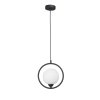 Стеклянный подвесной светильник  V2934-1/1S форма шар белый Vitaluce