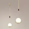 Стеклянный подвесной светильник Flari 4810/1A белый форма шар Odeon Light