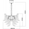 Стеклянная подвесная люстра Maya A4072LM-9GO белая