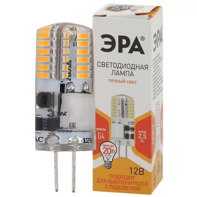 Лампочка светодиодная LED-JC-2,5W-12V-SLC-827-G4 ЭРА Лампочка светодиодная LED-JC-2,5W-12V-SLC-827-G4 ЭРА