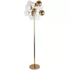 Стеклянный торшер  LDF 8565-10/16 GD+TEA форма шар белый Lumina Deco