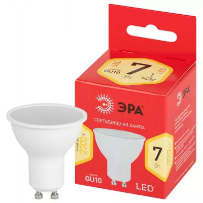 Светодиодный лампочка светодиодная LED MR16-7W-827-GU10 R LED MR16-7W-827-GU10 R ЭРА