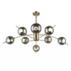 Стеклянная потолочная люстра Rosolina OML-57207-08 форма шар серая Omnilux Стеклянная потолочная люстра Rosolina OML-57207-08 форма шар серая Omnilux