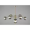 Стеклянная потолочная люстра Rosolina OML-57207-08 форма шар серая Omnilux Стеклянная потолочная люстра Rosolina OML-57207-08 форма шар серая Omnilux