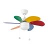 Стеклянная потолочная люстра Palao Multicolor 33179FAR белая Faro