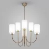 Подвесная люстра Abbey 60164/6 латунь цилиндр белая Eurosvet