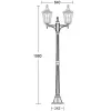 Стеклянный наземный фонарь ALBORG 79708A/01 Bl прозрачный Oasis Light