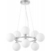 Стеклянный подвесной светильник Marsiada LDP 6033-9 CHR форма шар белый Lumina Deco