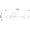 Стеклянная потолочная люстра Damask FR5205PL-06BS форма шар белая Freya