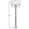 Стеклянный наземный фонарь FRANKFURT I 27368A 10 Bl прозрачный Oasis Light