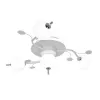 Потолочная люстра Melia 10299/3LED BL форма шар белая Escada