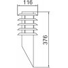 Настенный светильник уличный  75819 SS цилиндр белый Oasis Light