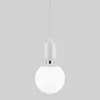 Стеклянный подвесной светильник Bubble 50151/1 форма шар белый Eurosvet Стеклянный подвесной светильник Bubble 50151/1 форма шар белый Eurosvet