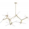 Стеклянная подвесная люстра Agnes 10399/20 GD белая цилиндр Loft It