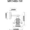 Стеклянное бра Lisa MR1480-1W белое