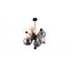 Стеклянный подвесной светильник Afrodis LDP 1138-6 AMB+GY форма шар серый Lumina Deco