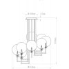 Стеклянная потолочная люстра  K2KG01P-8G форма шар прозрачная Garda Decor