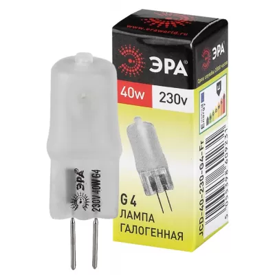 Лампочка галогеновая G4-JCD-40W-230V-FR G4-JCD-40W-230V-FR ЭРА