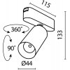 Трековый светильник Focus LED TR103-1-12W3K-M-B цилиндр черный Maytoni