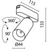 Трековый светильник Focus LED TR103-1-12W3K-M-B цилиндр черный Maytoni