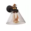 Стеклянное бра Nubi LDW 6801-1 MD+PR конус прозрачное Lumina Deco