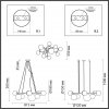 Стеклянная подвесная люстра Nuvola 4276/9 форма шар прозрачная Odeon Light