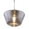 Стеклянный подвесной светильник Coby 15436H1 конус серый Globo