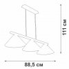 Подвесной светильник  V4783-1/3S конус черный Vitaluce