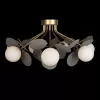 Стеклянная потолочная люстра Matisse 10008/8C Grey форма шар белая Loft It