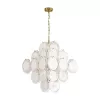 Стеклянная подвесная люстра Chipsy 8320/8 белая Lumion
