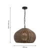 Подвесной светильник Wicker 4883-1P коричневый Favourite