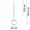 Хрустальная подвесная люстра  V53570-8/7 прозрачная цилиндр Vitaluce