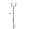 Стеклянный наземный фонарь AMERICA S 83410SA 18 Bl прозрачный Oasis Light