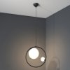 Стеклянный подвесной светильник  Ingrun01 форма шар белый ImperiumLoft