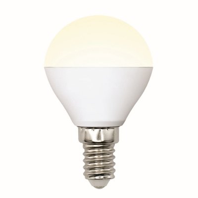 Лампочка светодиодная  LED-G45-6W/WW/E14/FR/MB PLM11WH картон Uniel