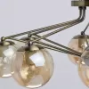 Стеклянная потолочная люстра Оливия 306013608 форма шар цвет янтарь MW-Light
