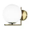 Стеклянное бра Icl 2578-W белое форма шар Loft It