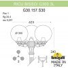 Наземный фонарь GLOBE 300 G30.157.S30.WXF1R форма шар прозрачный Fumagalli