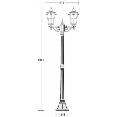 Наземный фонарь PORTO 86108A/02 Gb Oasis Light