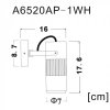 Спот Linea A6520AP-1WH Artelamp