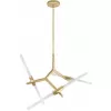 Стеклянная подвесная люстра Agnes 10399/6 GD белая цилиндр Loft It