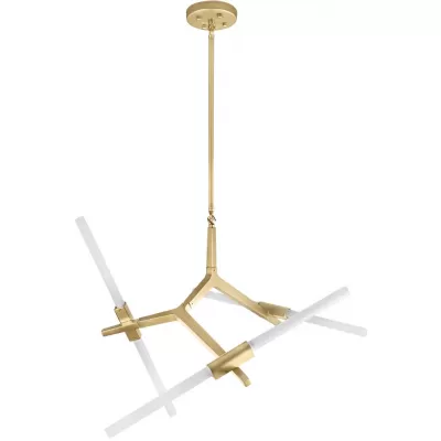 Стеклянная подвесная люстра Agnes 10399/6 GD Loft It