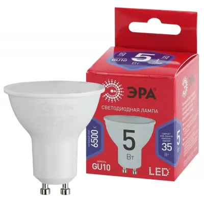 Лампочка светодиодная  LED MR16-5W-865-GU10 R ЭРА