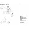 Стеклянная потолочная люстра 1011 1011-4CL форма шар прозрачная