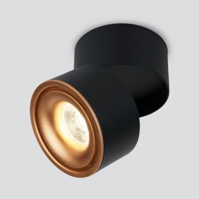 Точечный светильник Klips DLR031 15W 4200K 3100 черный матовый/золото Elektrostandard