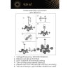 Стеклянная потолочная люстра Zaneta APL.762.07.13 форма шар белая Aployt