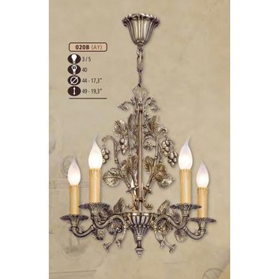 Подвесная люстра 020B 020B/5 AY Riperlamp