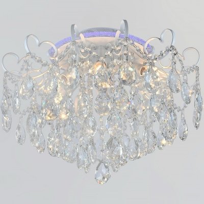 Хрустальная потолочная люстра  04024-0.3-06 WH+SILVER PN+RGB