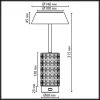 Интерьерная настольная лампа Lulu 5453/8TLA конус бежевый Odeon Light