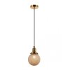 Стеклянный подвесной светильник Sofi APL.302.16.01 форма шар цвет янтарь Aployt